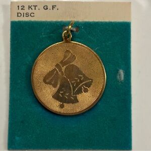 Vintage 12 kt gold filled Charm Pendant “Jingle Bells”